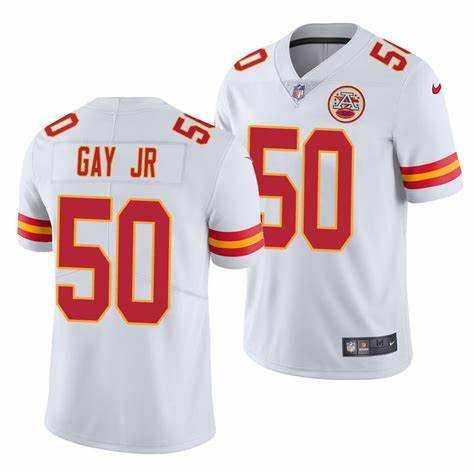 Men & Women & Youth Kansas City Chiefs #50 Willie Gay Jr. White Vapor Untouchable Limited Stitched Football Jersey->->NFL Jersey